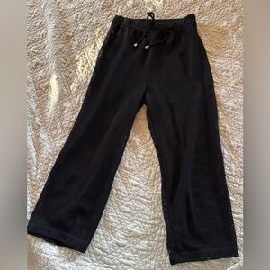 Westbound Beach Black Fishnet Mesh Swimsuit Coverup Pants Drawstring Sz S NWOT